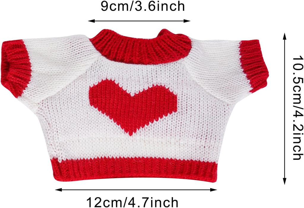 4 PCS Christmas Guinea Pig Clothes Hamster Sweater Ferret Knitted Clothes for Small Animal Outfit Winter Christmas Clothing (Valentine's Day)