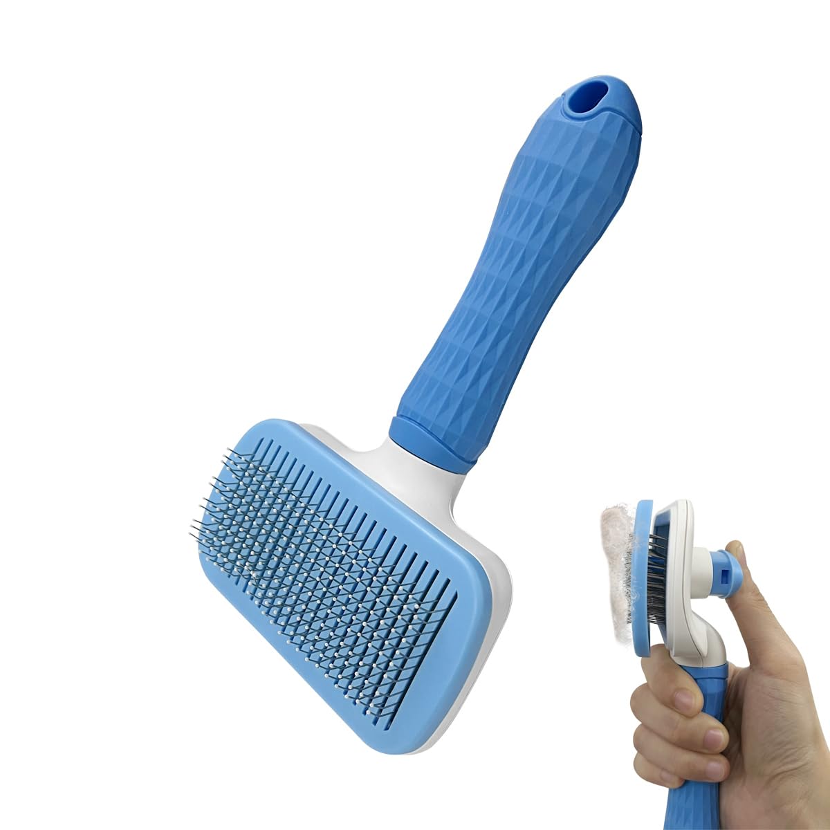 Pet Cleaning Deshedding Brush,Pet Hair Removal Brush for Shedding Massaging Grooming for Small Dogs,Cats,Rabbits(blue)