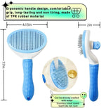 Cat Brush Self Cleaning, Ergonomic Handle,Slicker Cat Brush with Release Button,Tool Suitable for Cats and Dogs Pet Hair Cleaner, Easy to Remove Loose Undercoat ﻿ ﻿