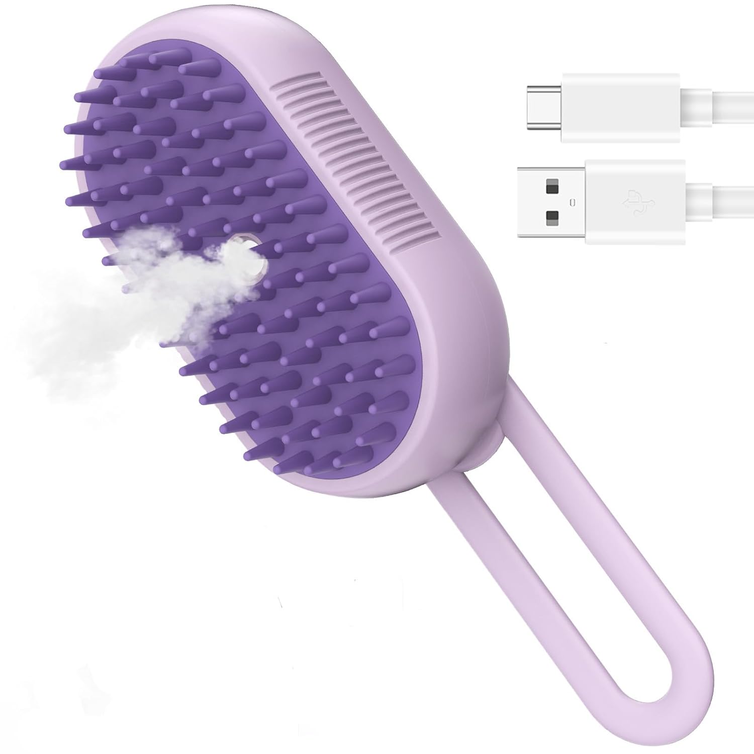 Cleaning Steamy Pet Brush(Purple)