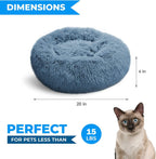Cat Bed - Washable for Indoor Cats, Small, Large, Kitten, Small Dog - Anti-Anxiety Calming Pet Bed, Furniture, Round Nest