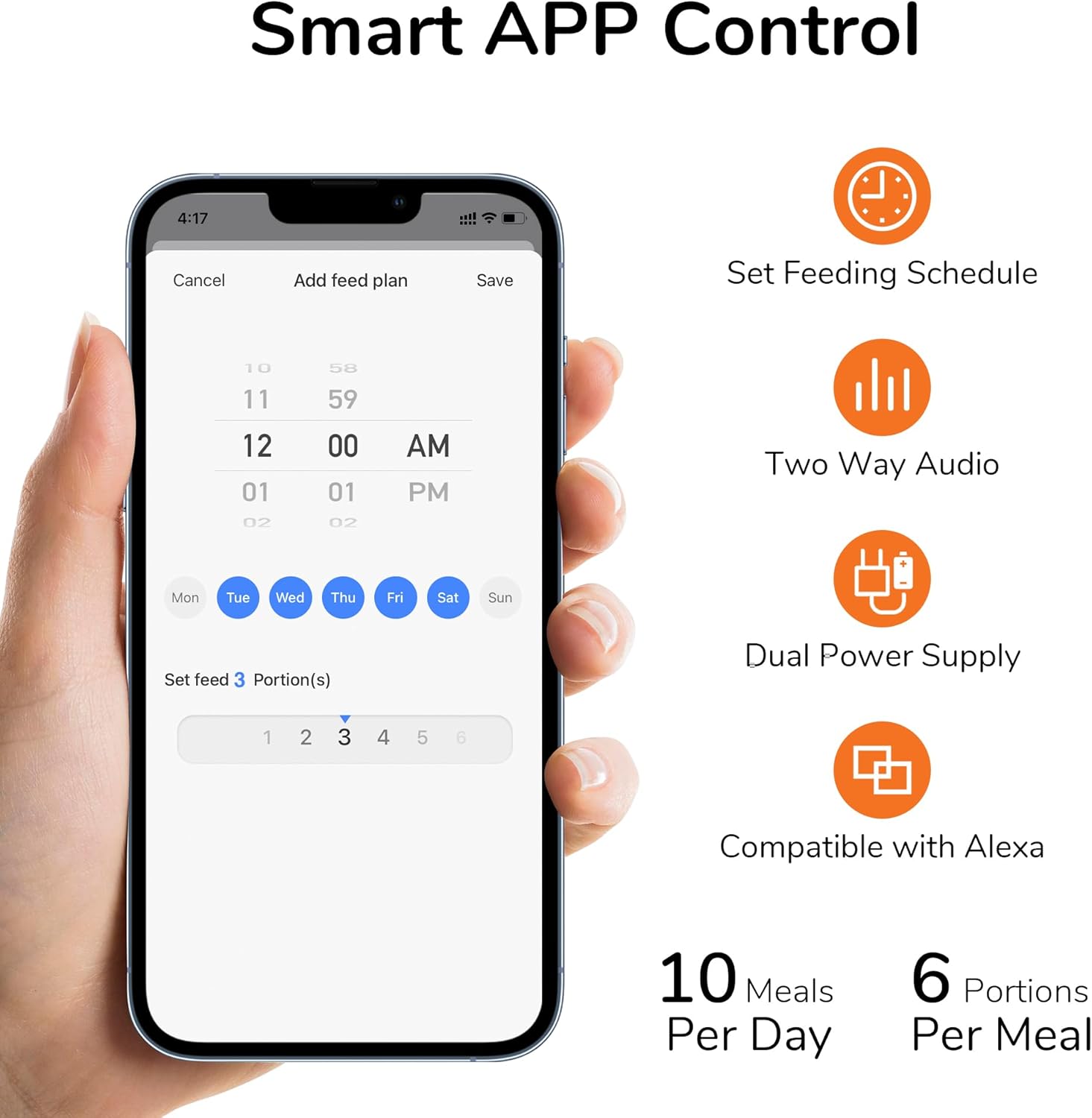 Automatic Cat Feeder, 2 in 1 Automatic Pet Feeders with Camera and Audio, Support DIY Meals and Timed Control  Cat Food Dispenser, Suit for Cat and Dog