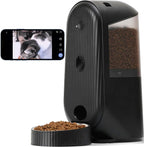 Automatic Cat Feeder, 2 in 1 Automatic Pet Feeders with Camera and Audio, Support DIY Meals and Timed Control  Cat Food Dispenser, Suit for Cat and Dog